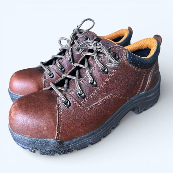 Timberland PRO TiTAN Oxford Alloy Toe Work Shoes Leather Women's 8 *NO INSOLES* - Picture 4 of 10
